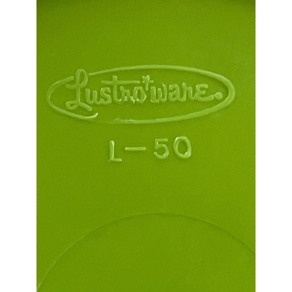 60s Lustro-Ware Pitcher Avocado Green‎ Vintage L-50 Plastic Pour Strain Lid USA